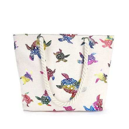 Printed Canvas Handbag
