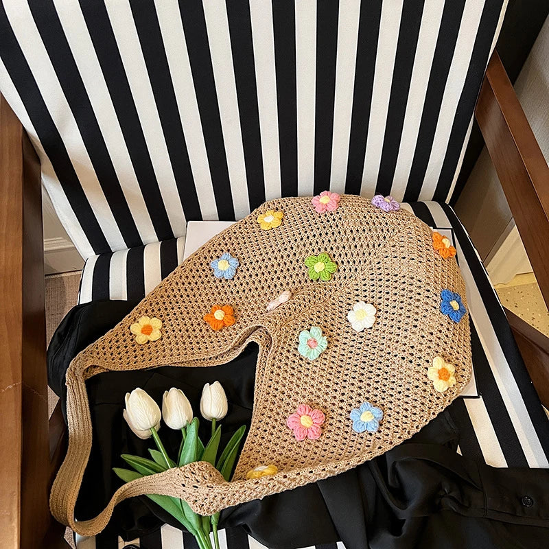Knitted Hollow Tote Handbag
