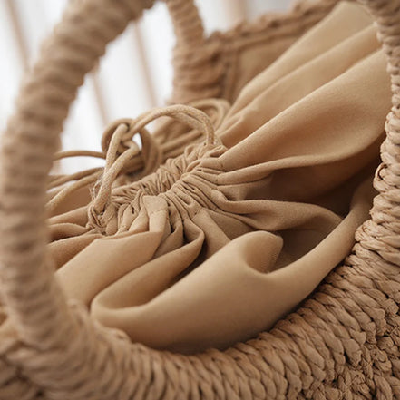 Handmade Straw Tote Handbag