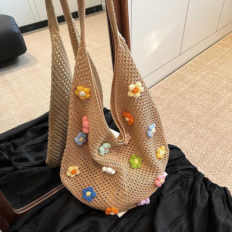 Knitted Hollow Tote Handbag
