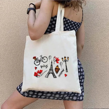 Shopper Shoulder Canvas Tote Bag