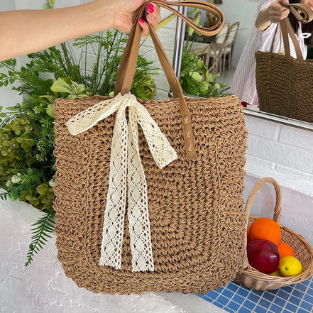Fabric Hollow Out Shoulder Bag