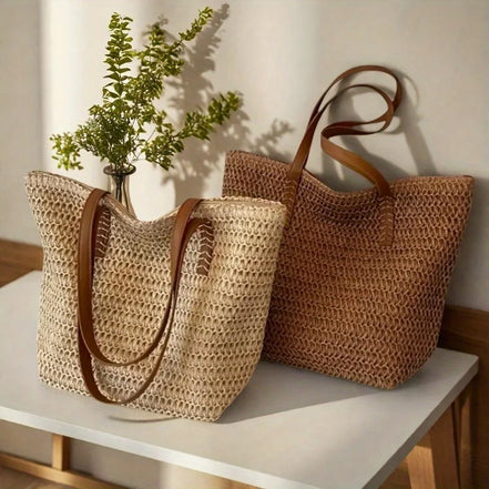 Woven Zipper Handbag