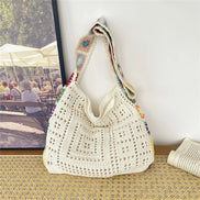 Knitted Woven Shoulder Bag