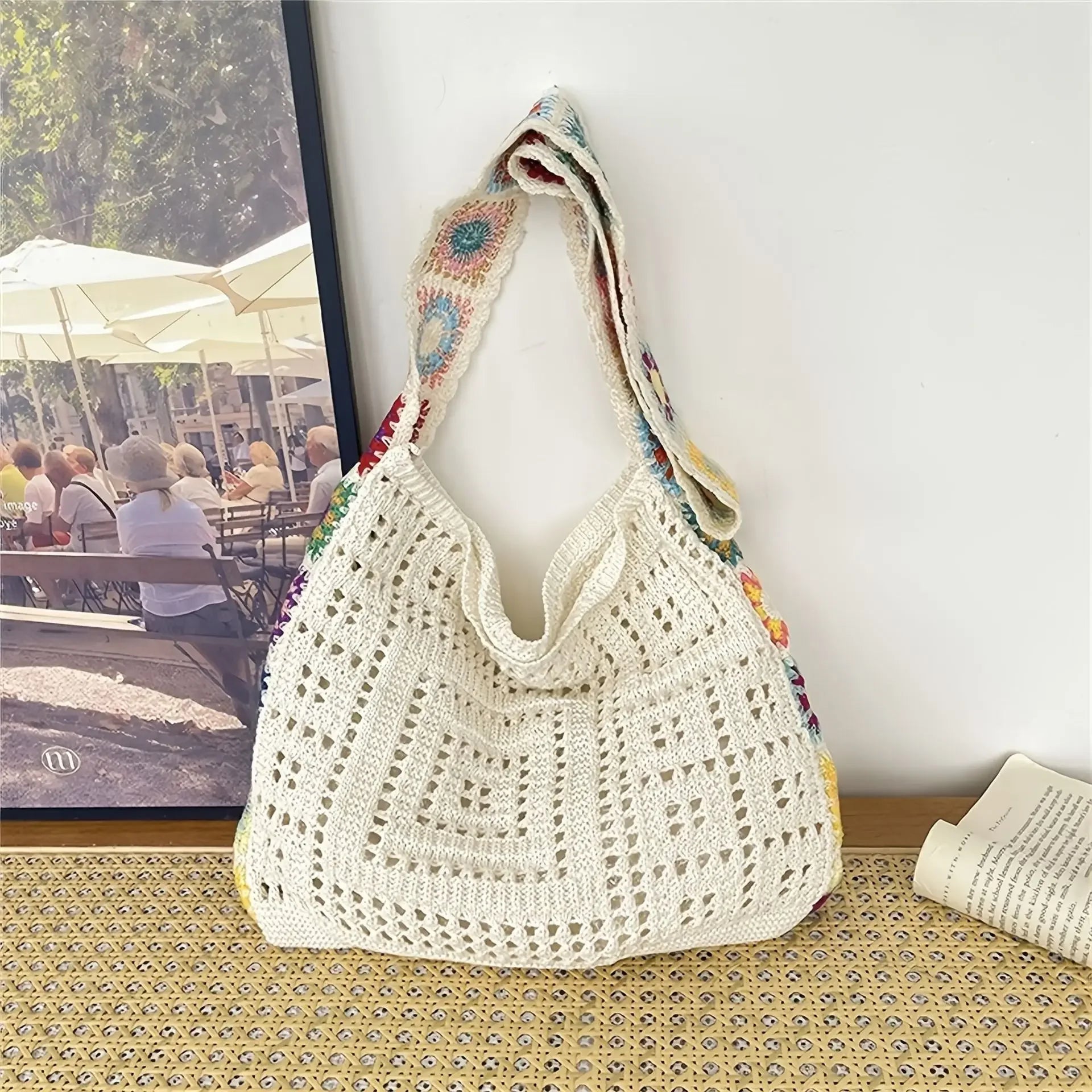Knitted Woven Shoulder Bag