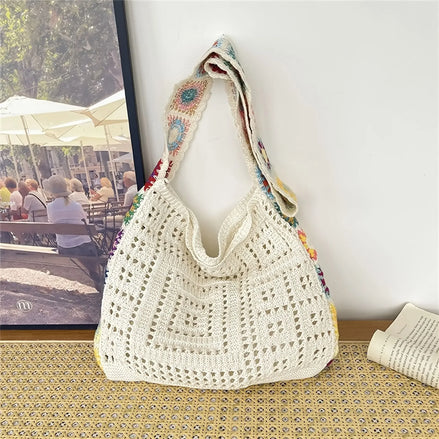 Knitted Woven Shoulder Bag