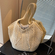 Hollow-out Straw Woven Shoulder Bag