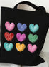 Love Heart Canvas Tote Bag