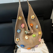 Hollow Knitted Tote Handbag