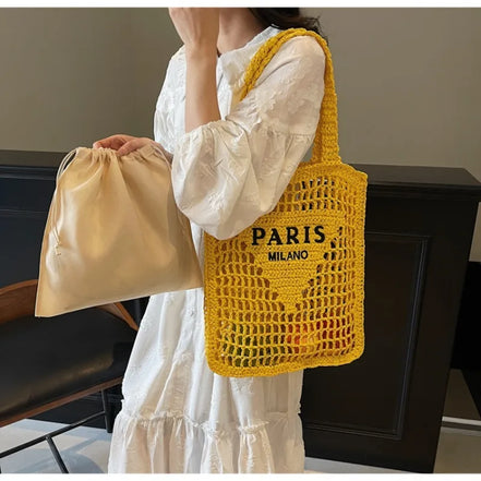 Hollow Woven Women's Shoulder Bag
