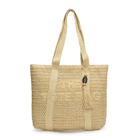 Woven Straw Shoulder Bag