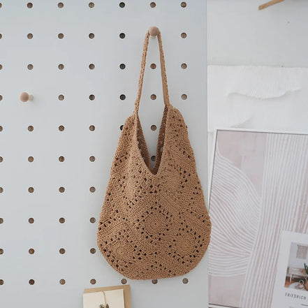 Bohemian Straw Tote Bag