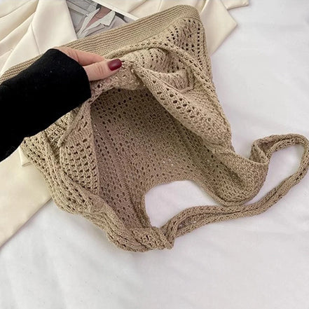 Hollow Woven Shoulder Bag