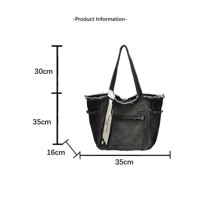 Denim Multifunctional Shoulder Bag