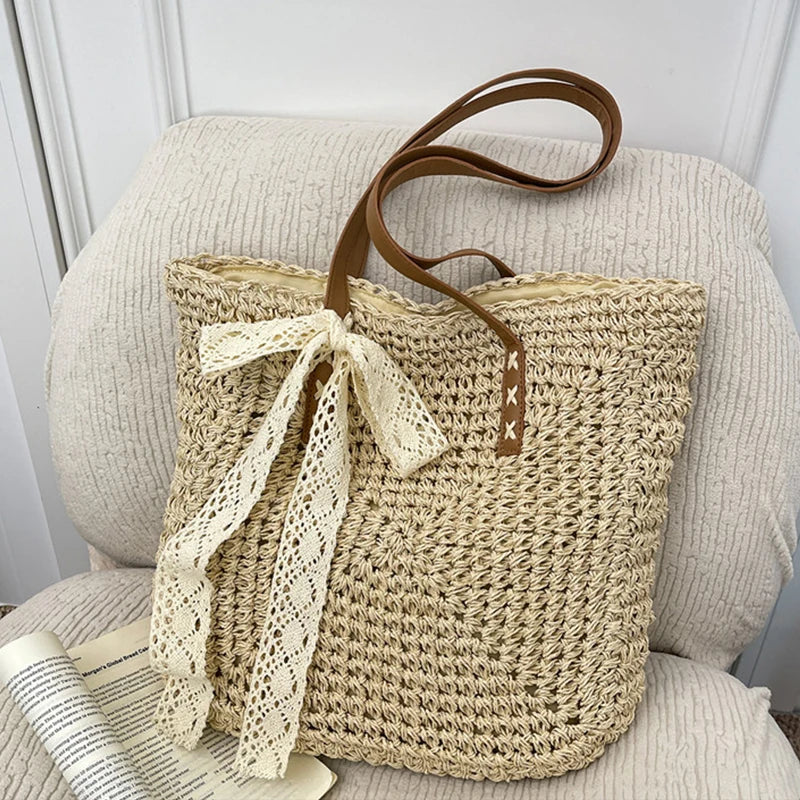 Fabric Hollow Out Shoulder Bag