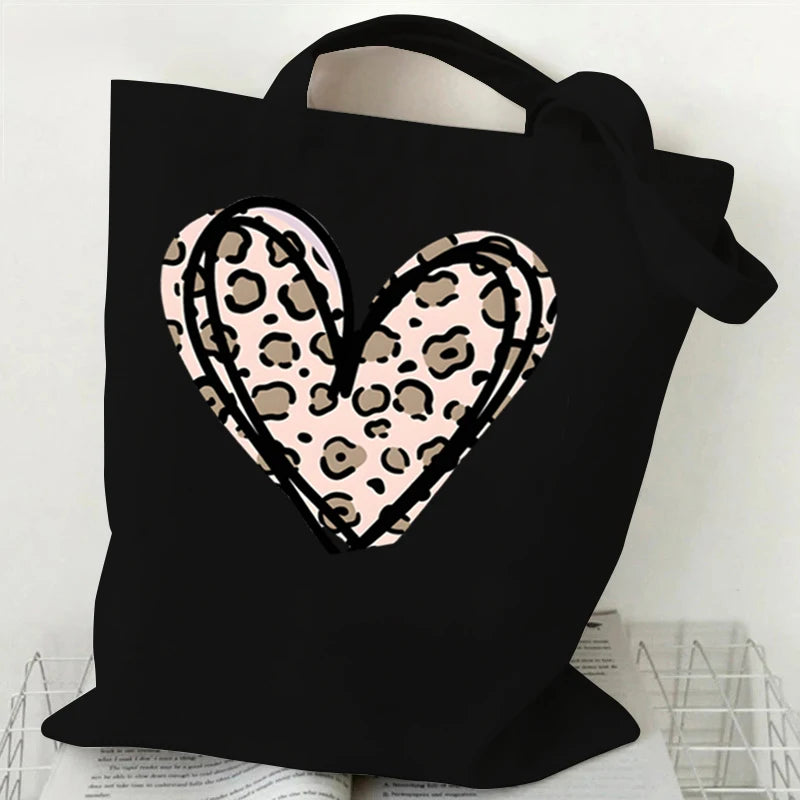 Love Heart Canvas Tote Bag