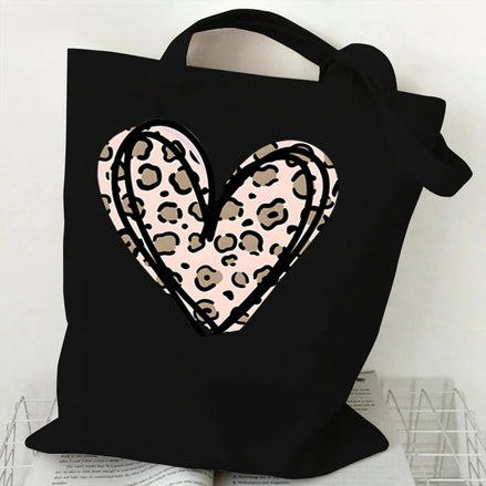 Love Heart Canvas Tote Bag