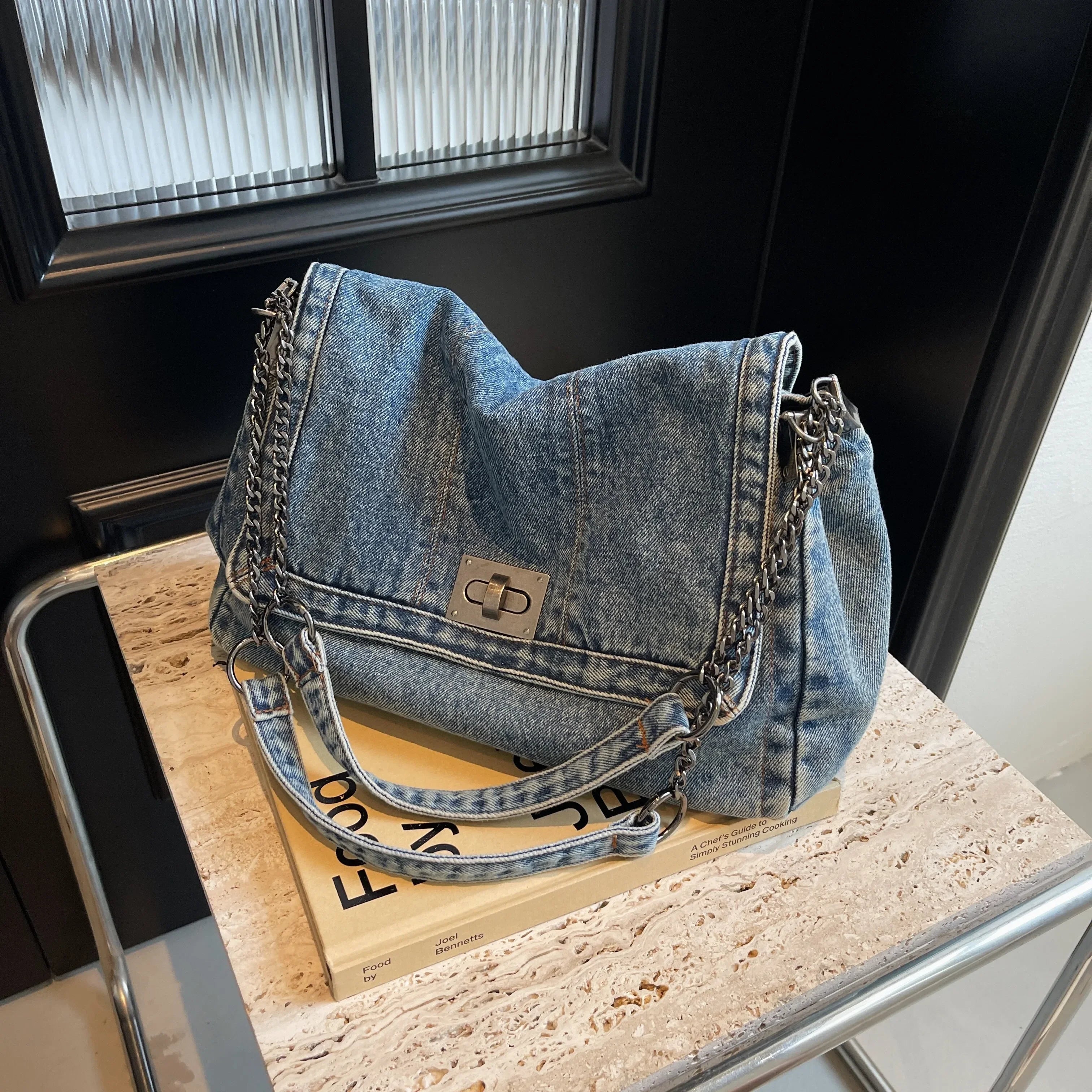 Elegant Denim Tote Bag