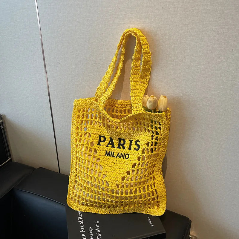Hollow Woven Women's Shoulder Bag
