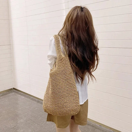 Large Straw Women Shoulder Bag