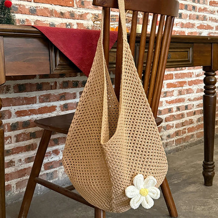 Bohemian Hollow Weave Straw Bag