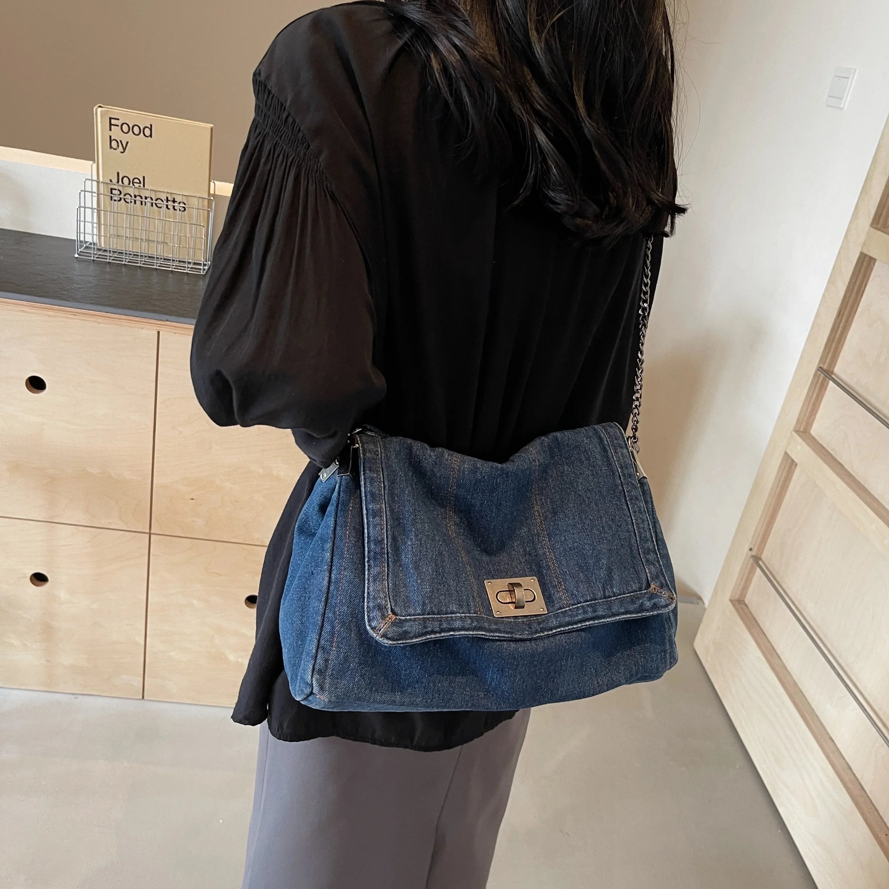 Elegant Denim Tote Bag