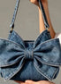 Retro Bow Denim Bag