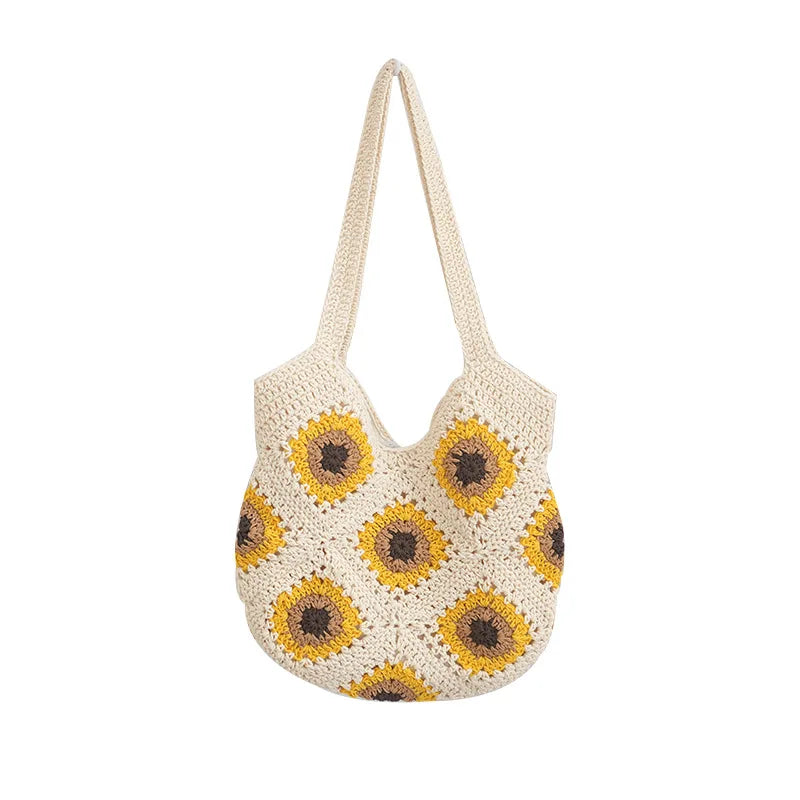 Bohemian Straw Tote Bag