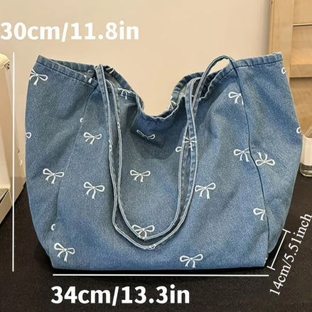 Casual Denim Tote Bag