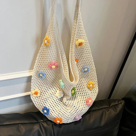 Knitted Hollow Tote Handbag