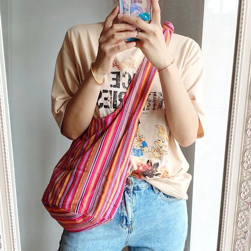 Bohemian Canvas Shoulder Crossbody Bag