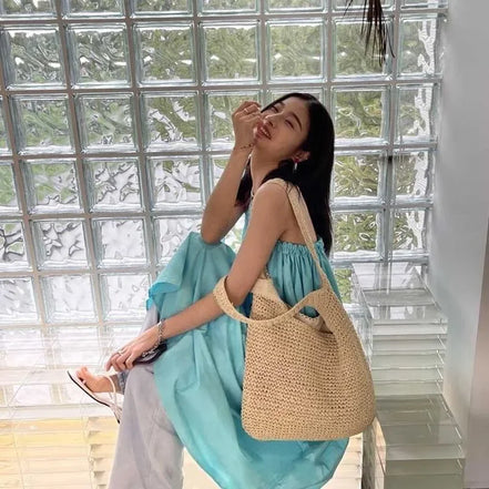 Large Straw Women Shoulder Bag