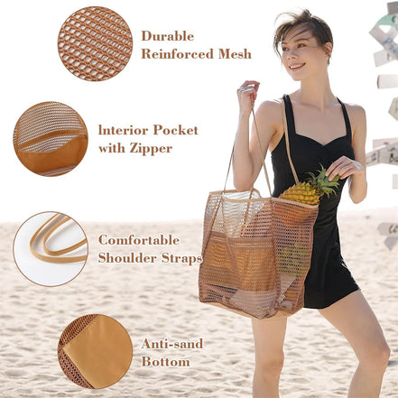 Beach Mesh Tote Bag