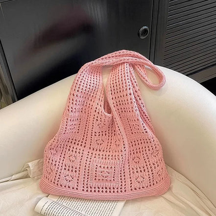 Hollow Woven Shoulder Bag