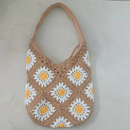 Bohemian Straw Tote Bag