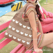 Heart-shaped Woven Bag