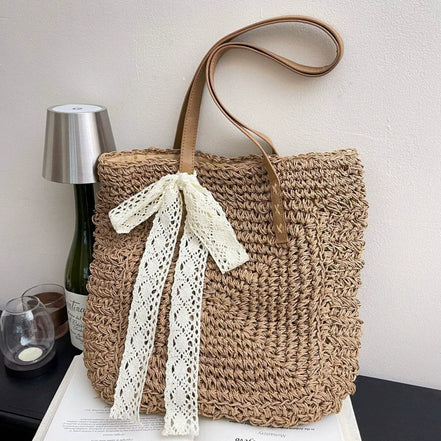 Fabric Hollow Out Shoulder Bag