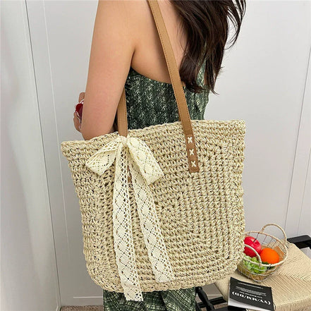 Fabric Hollow Out Shoulder Bag