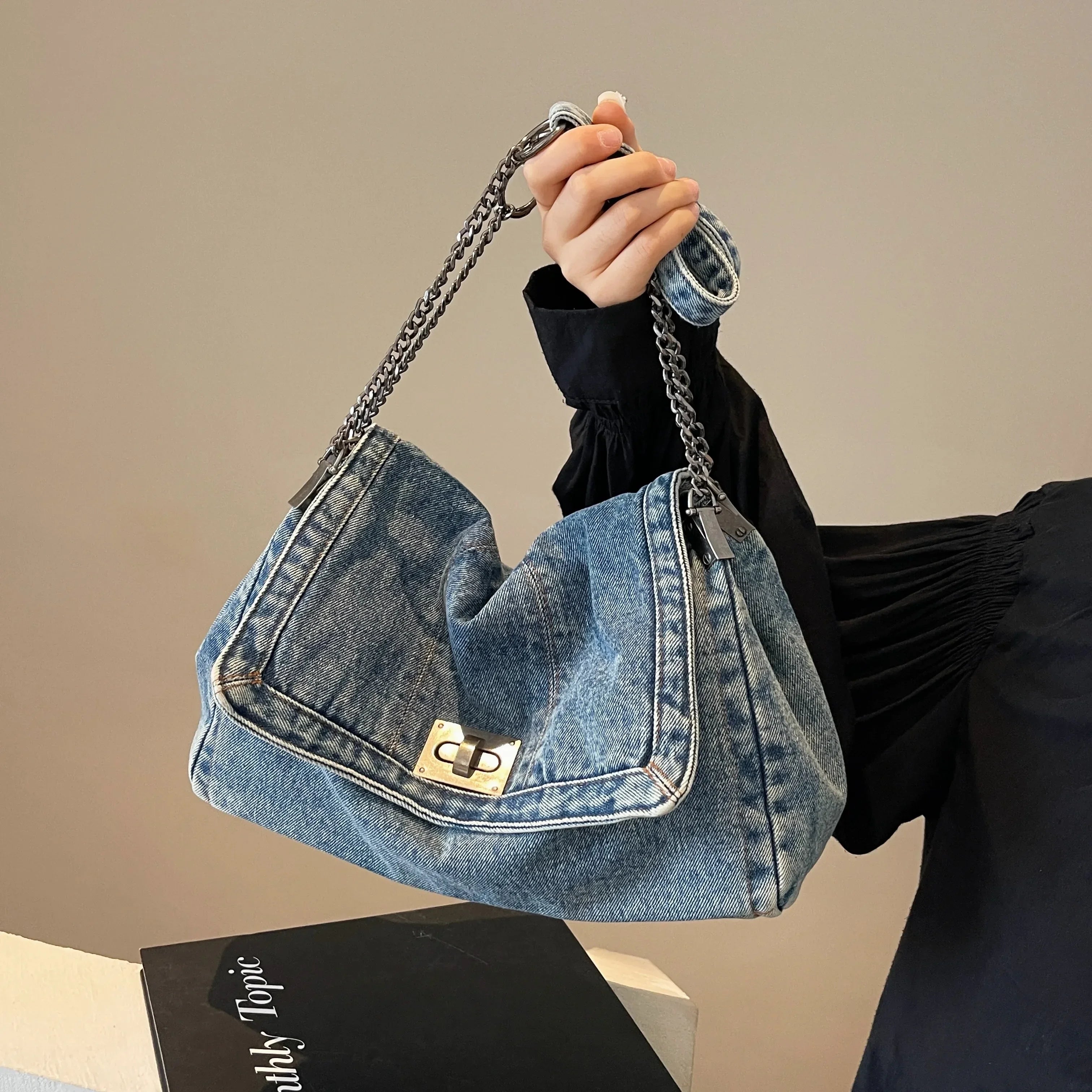 Elegant Denim Tote Bag