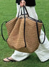 Woven Straw Bucket Handbag