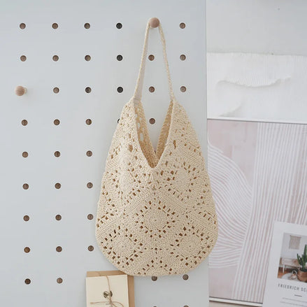 Bohemian Straw Tote Bag