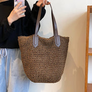 Rattan Woven Shoulder Bag