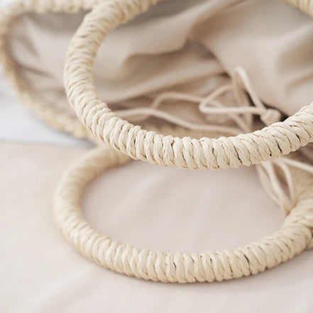 Handmade Straw Tote Handbag