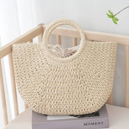 Handmade Straw Tote Handbag