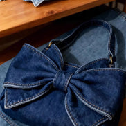 Retro Bow Denim Bag