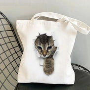 Kitten Art Canvas Tote Bag