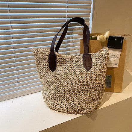 Rattan Woven Shoulder Bag