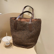 Rattan Woven Shoulder Bag