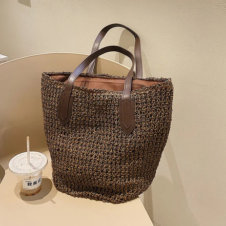 Rattan Woven Shoulder Bag