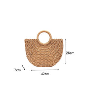 Handmade Straw Tote Handbag